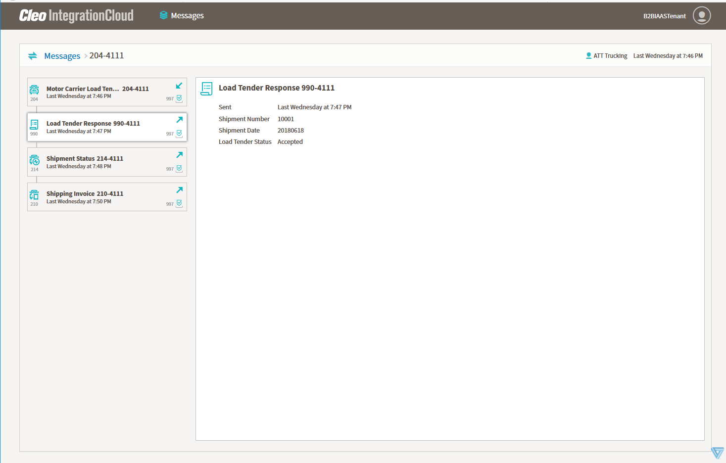 Messages Page Context View